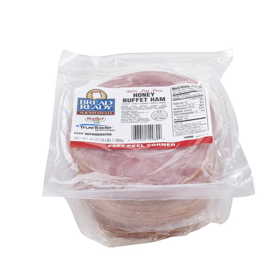 BREAD READY® Ham, Buffet, Hardwood Smoked, Honey, Premium, Water Added