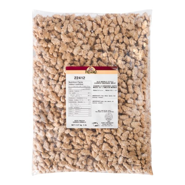PREMORO® Saucisse à l'ancienne en miettes, gros morceaux, cuite, surgelée, 4/2.27 kg