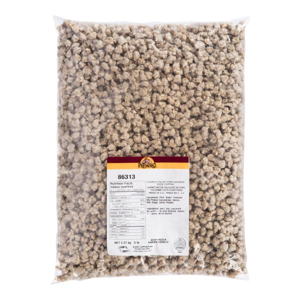 PREMORO® Saucisse de porc à l'italienne en miettes, cuite, surgelée, 2/2.27 kg