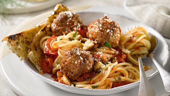 Spaghetti et boulettes de viande classiques