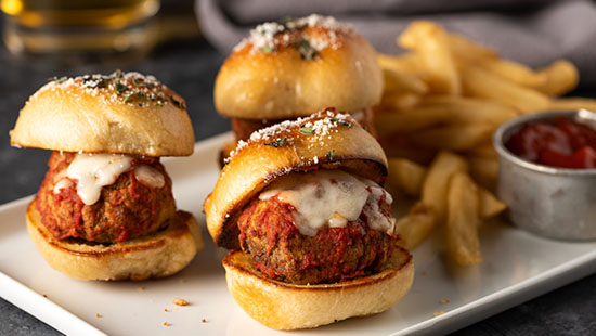 Sliders de boulettes de viande à l'ail