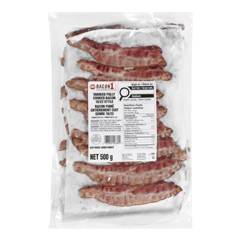 HORMEL<sup>®</sup> BACON 1™ 18/22 STYLE 324 PIECES CANADA CASH & CARRY, 54 slices per package – 500g