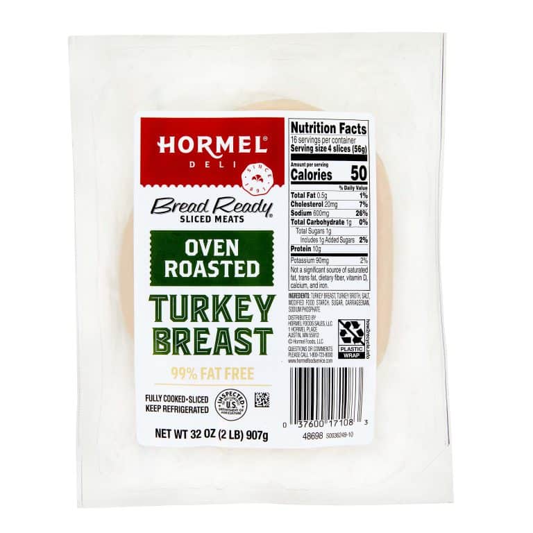 HORMEL<sup>®</sup> BREAD READY<sup>®</sup> Oven Roasted Turkey, Sliced 0.5 oz slices, 6/2 lb