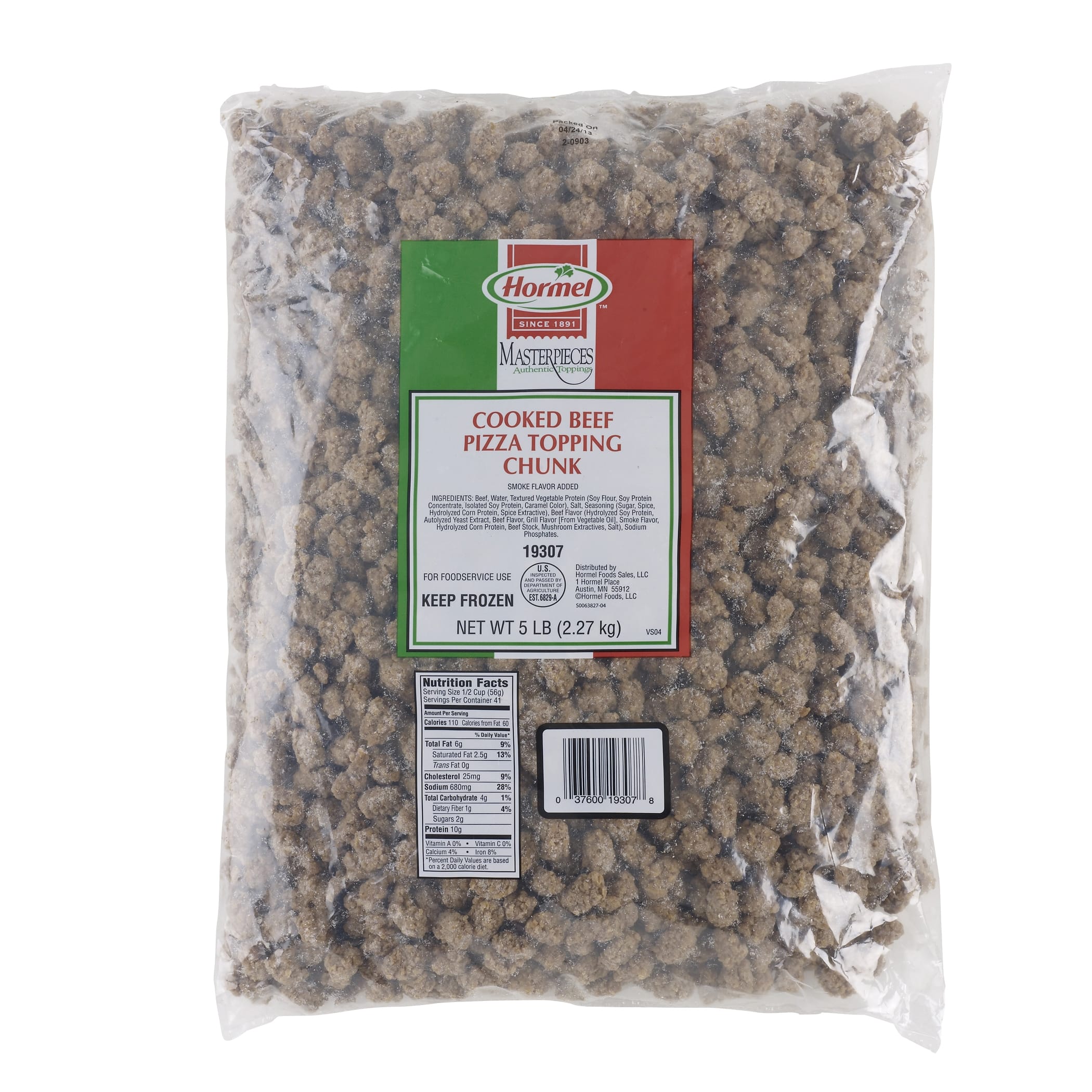 HORMEL® MASTERPIECES® Topping de carne de res, trozos grandes, versión extendida, 2/2,27 kg