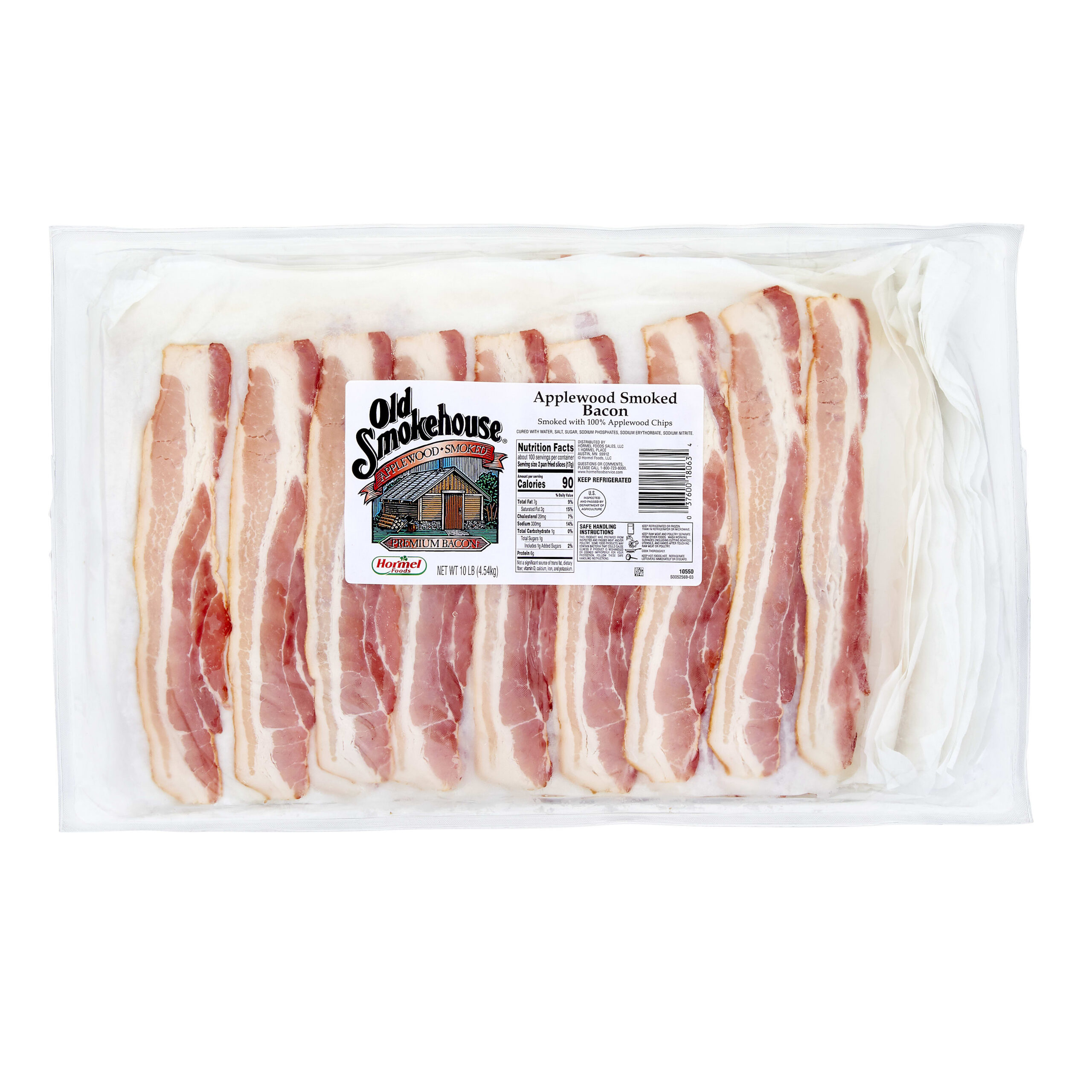 Bacon OLD SMOKEHOUSE™, ahumado con madera de manzano, 18/22, 2/4,54 kg