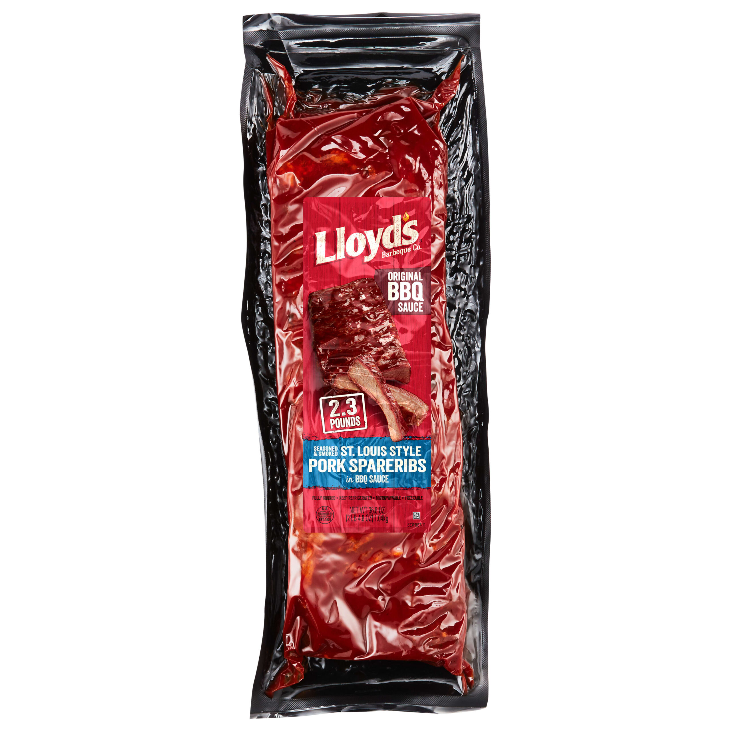 LLOYD’S™ Seasoned and Smoked St. Louis Style Pork Spareribs in BBQ Sauce Case