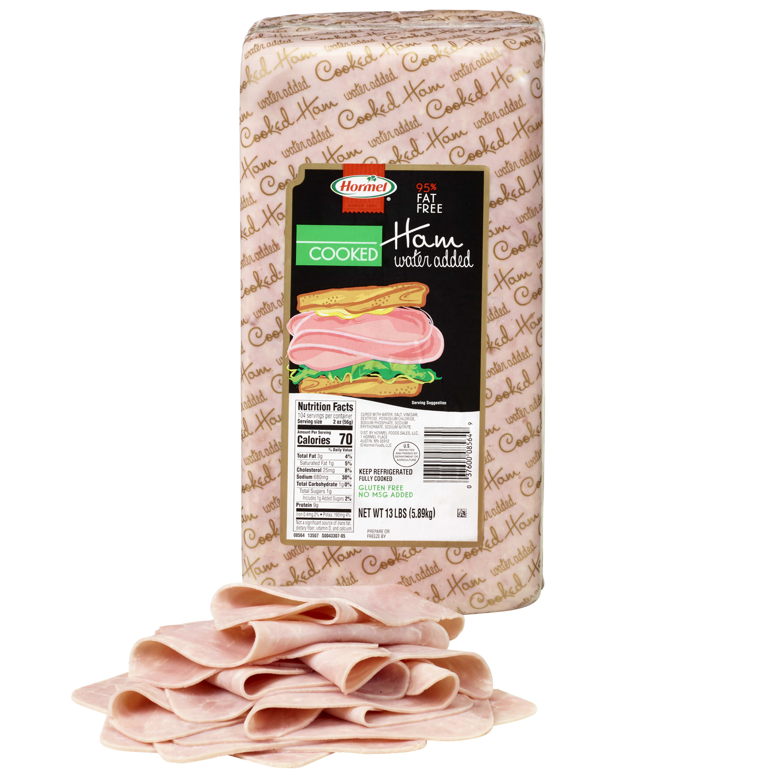 HORMEL™ Cooked Ham, Water Added, 2 PC