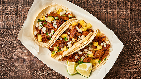 Three Al Pastor Street Tacos