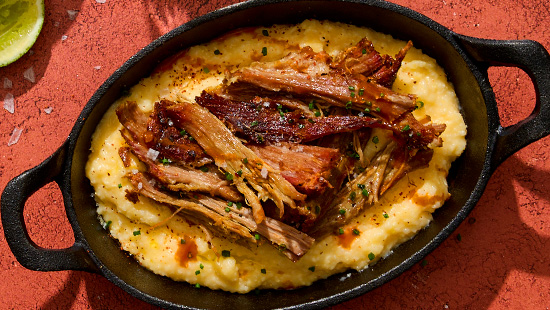 Pork shoulder grits