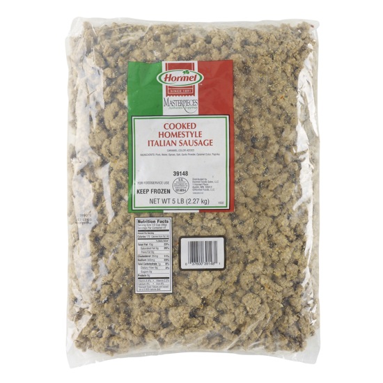MASTERPIECES® Pork Sausage Topping, Italian, Homestyle Chunk, All Meat