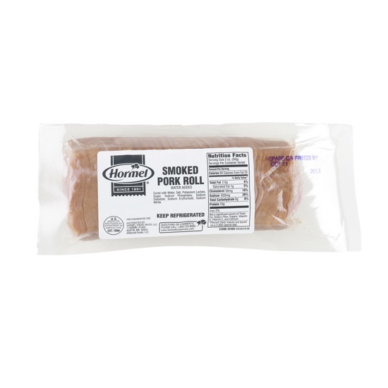 HORMEL® Pork Roll, 64 slices per lb, 5/2 lb - Hormel Foodservice