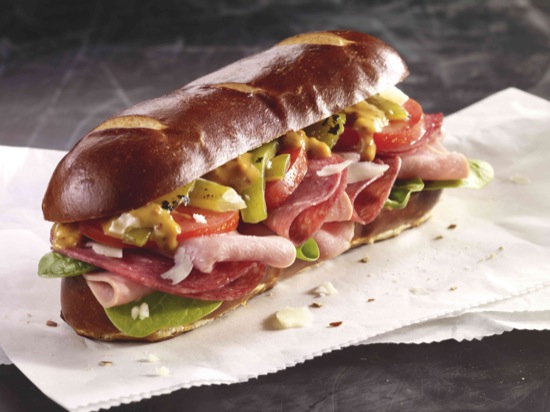 Salami and Ham Po’ Boy Sandwich