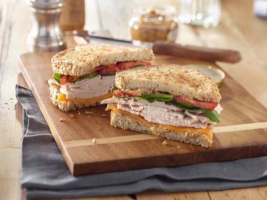 Turkey Sandwich with Cheddar and Spinach