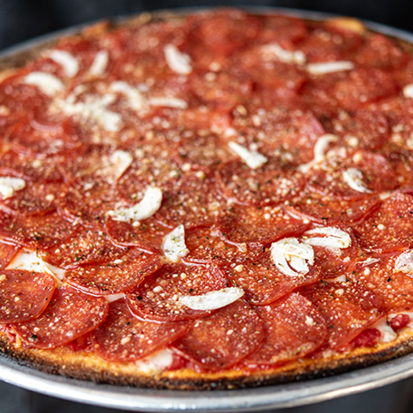 Performance Pepperoni Sliced Pepperoni on thing crust pizza