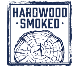 Hardwood Smoked icon showing a cross-section of a tree