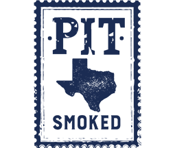 Pit Smoked icon featuring an outline of Texas