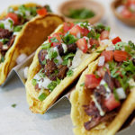 Pit-Smoked Pulled Beef Brisket Pancake Taco