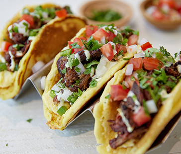 Pit-Smoked Pulled Beef Brisket Pancake Taco