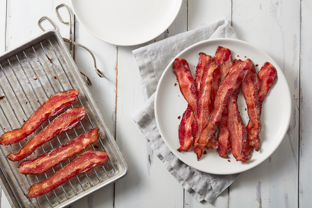 Bacon on a plate