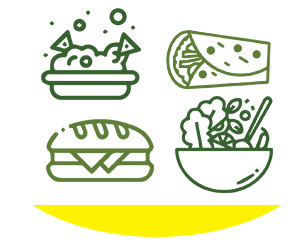 icons of various foods in JENNIE-O® brand colors