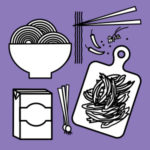 Pulled chicken ramen kit illustration