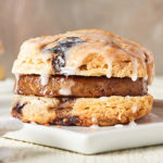 Blueberry Biscuit Breakfast Sausage Sandwich