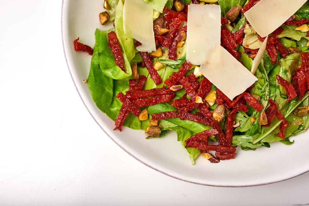 Crispy Ribbon Pepperoni Salad