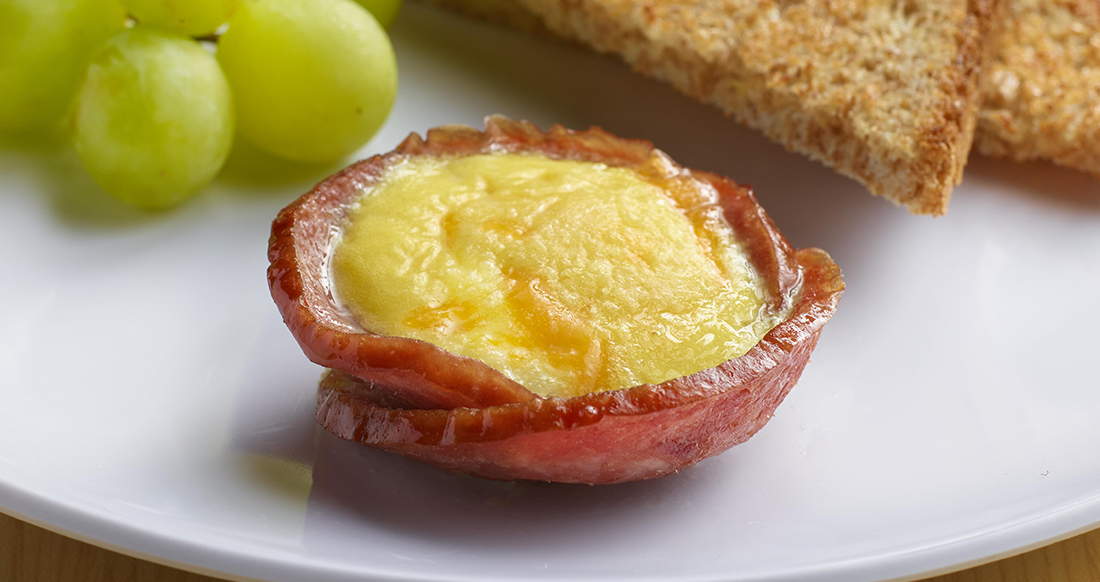 Canadian Bacon Egg Cup & Toast