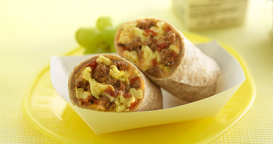 Chorizo Turkey Breakfast Burrito
