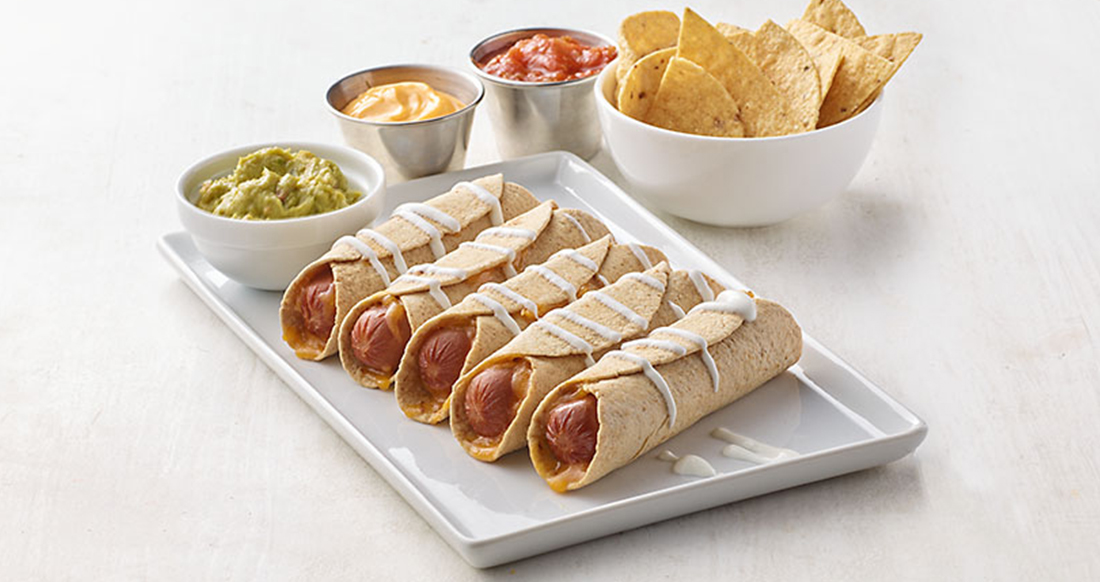 Hot Dog Taquito with Corn Chips
