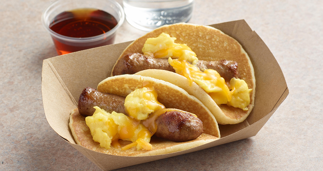 Sausage Pancake Street Tacos