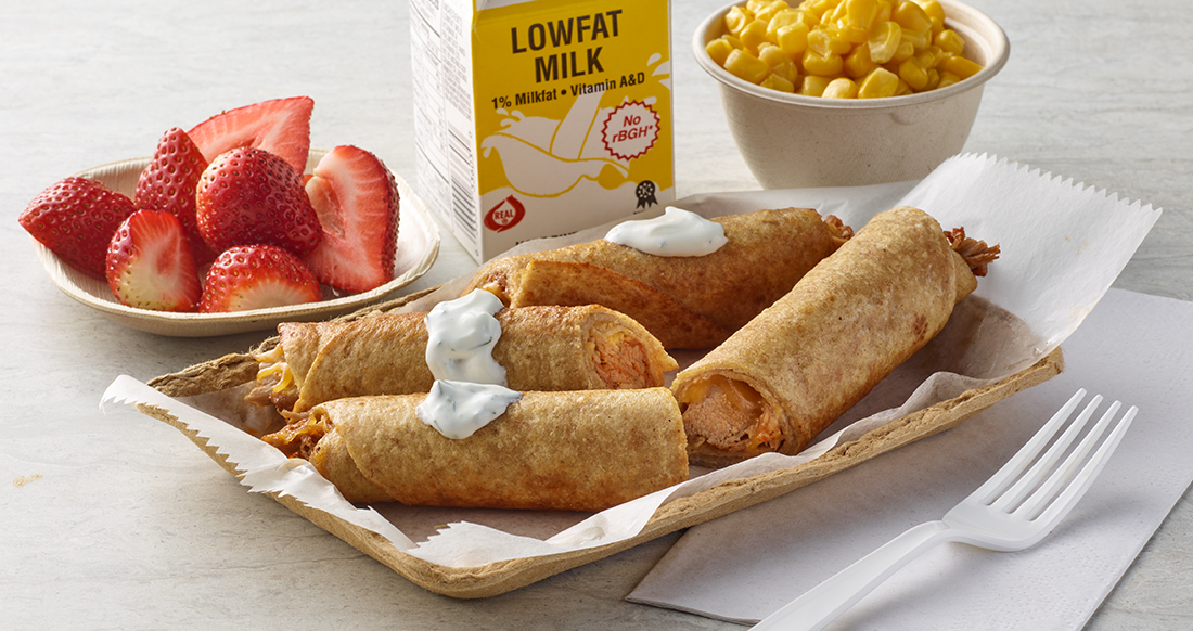 Turkey Barbacoa Flautas with Cilantro Lime Sauce