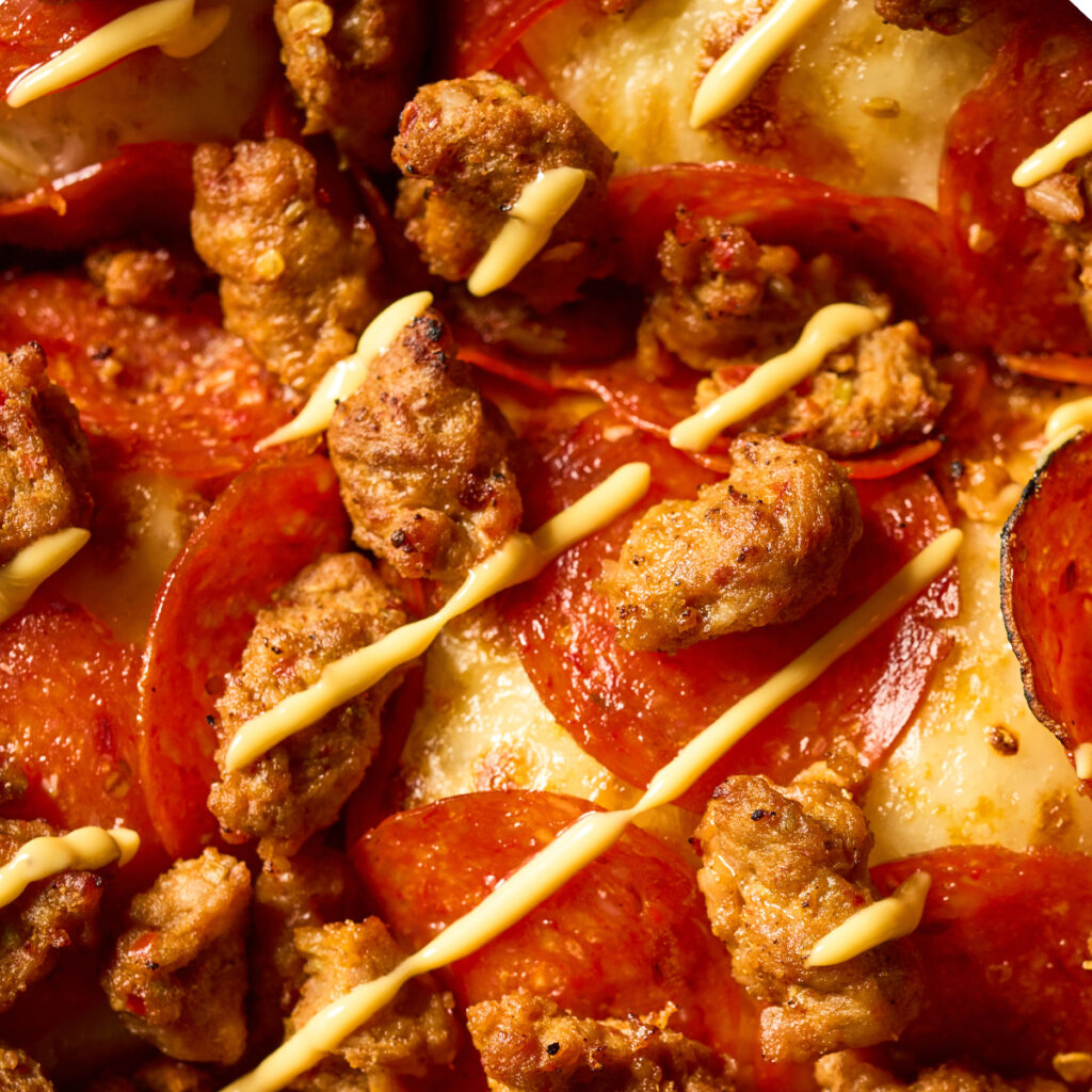 Calabrian Chili Heatwave Pizza, cut tavern style