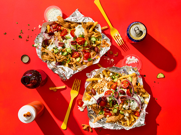 Loaded Dirty Fries with Pulled Chicken