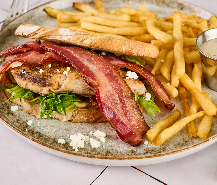 Mediterranean Chicken Bacon Club Sandwich