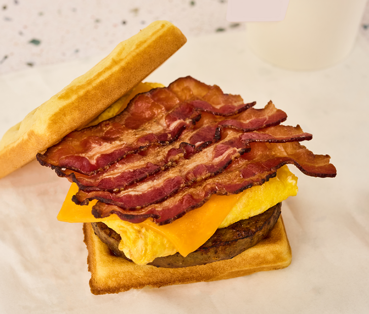Griddler Bacon Breakfast Waffle Sandwich