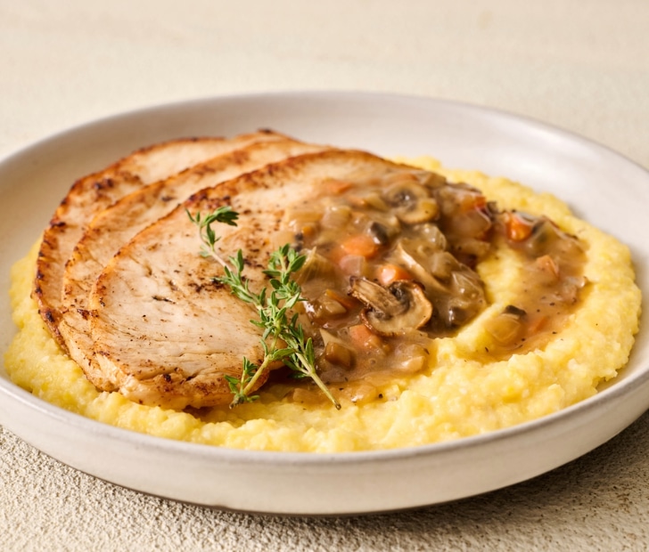 Steakhouse Roasted Turkey Breast with Wild Mushroom Ragout